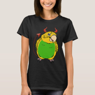 Scary Devil Costume Parrot I Yellow Budgie Budgeri T-shirt