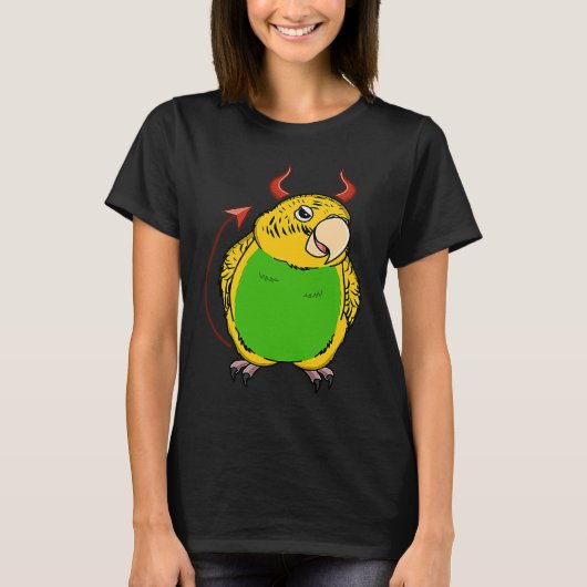 Scary Devil Costume Parrot I Yellow Budgie Budgeri T-shirt (Voorkant)