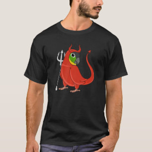 Scary Devil Costume Parrot Yellow-side Green Chee T-shirt