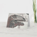 Scary Dinosaur Birthday Kaart<br><div class="desc">Deze Happy Birthday-kaart is voorzien van een indrukwekkende tyrannosaurus dinosaur.</div>