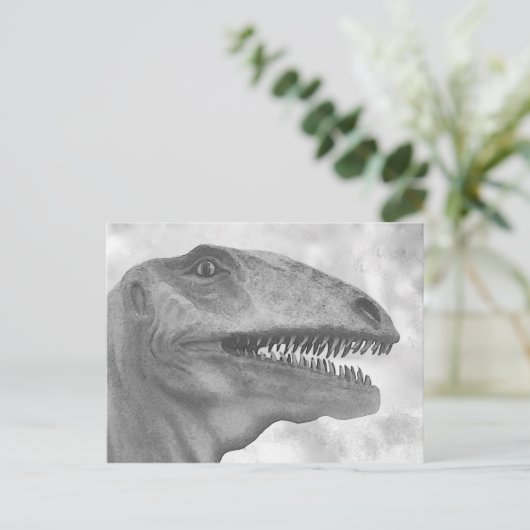 Scary Dinosaur Briefkaart (Staand voorkant)