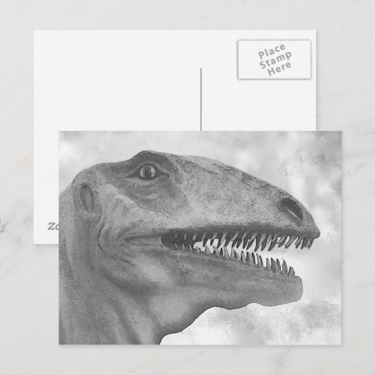 Scary Dinosaur Briefkaart (Voorkant / Achterkant)