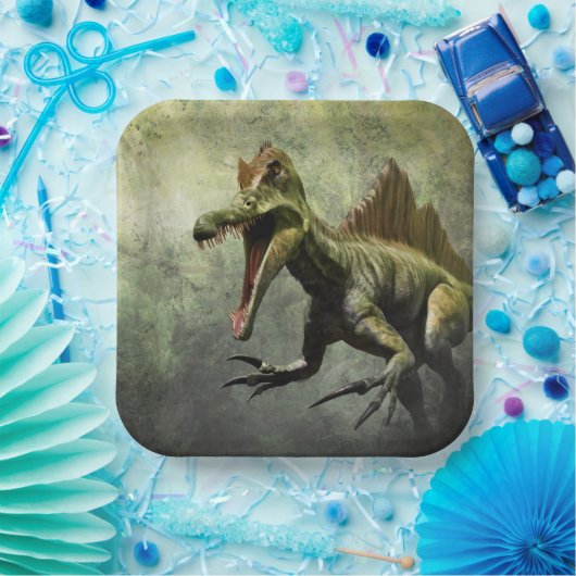 Scary Dinosaur Papieren Bordje (Feest)