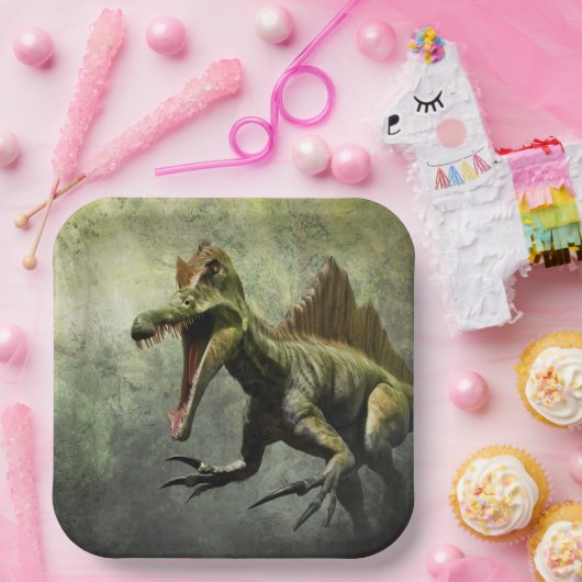 Scary Dinosaur Papieren Bordje (Feest)