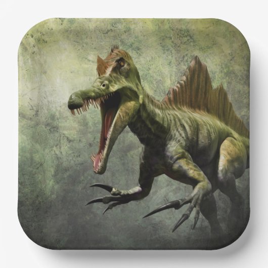 Scary Dinosaur Papieren Bordje (Voorkant)