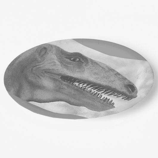 Scary Dinosaur Papieren Bordje (Gekanteld)