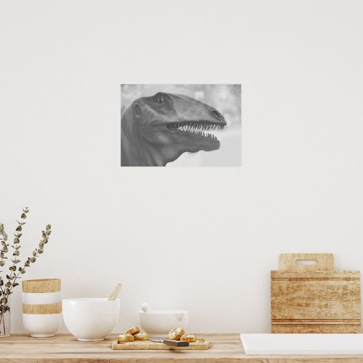 Scary Dinosaur Poster (Keuken)