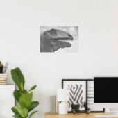 Scary Dinosaur Poster (Thuiskantoor)