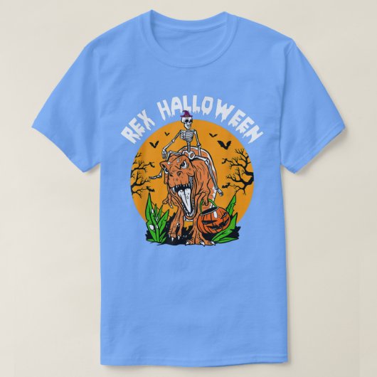 Scary Dinosaur T Re Skeleton Halloween Boys Kinder T-shirt (Design voorkant)