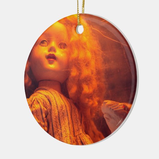 Scary Doll and Rat Keramisch Ornament (Links)