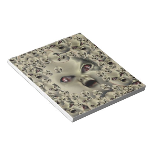 scary doll-face products dark art notitieblok (Schuin)