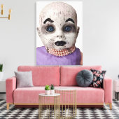 Scary Doll Wall Art Canvas Afdruk (Insitu (Woonkamer))