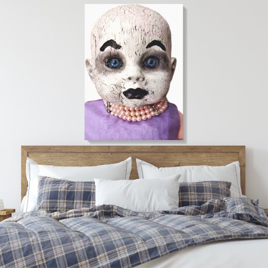 Scary Doll Wall Art Canvas Afdruk (Insitu (Slaapkamer))