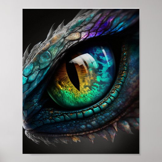 Scary Dragon Eye Poster (Voorkant)