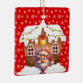 Scary Elf Snoep Gingerbread House Keramisch Ornament (Rechts)