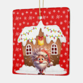 Scary Elf Snoep Gingerbread House Keramisch Ornament (Links)