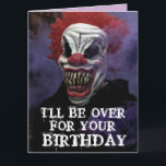 SCARY EVIL CLOED BIRTHDAY SNUGGLE Wenskaart Kaart<br><div class="desc">SCHAARBIEDDAG VERLAAGDE OVERGEPASTE KAART. (OOK IN KLEINERE GROOTTEN GELDBAAR) FUNNYBERICHT BINNEN.</div>