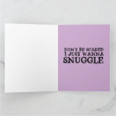 SCARY EVIL CLOED BIRTHDAY SNUGGLE Wenskaart Kaart (Binnen)