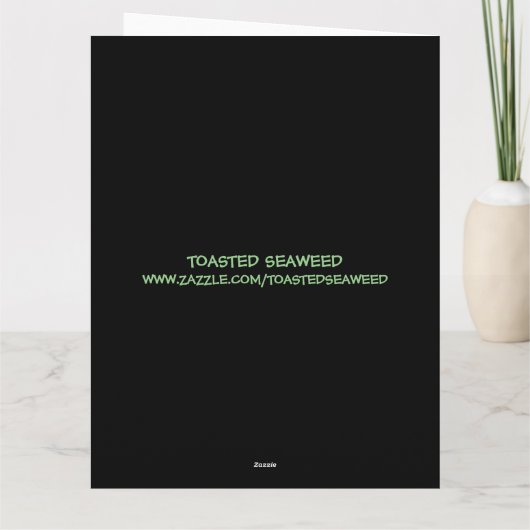 SCARY EVIL CLOED BIRTHDAY SNUGGLE Wenskaart Kaart (Achterkant)