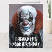 SCARY EVIL CLOED FUNNY BIRTHDAY HUG Wenskaart Kaart (Voorkant)