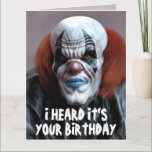 SCARY EVIL CLOED FUNNY BIRTHDAY HUG Wenskaart Kaart<br><div class="desc">SCHAARBIEDDAG VERLAAGDE OVERGEPASTE KAART. (OOK IN KLEINERE GROOTTEN GELDBAAR) FUNNYBERICHT BINNEN.</div>