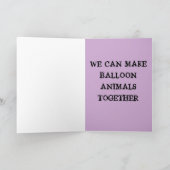 SCARY EVIL CLOWN BIRTHDAY FUNNY Wenskaart Kaart (Binnen)