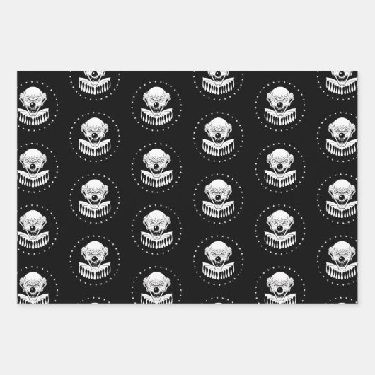 Scary Evil Clown Horror Wrapping Paper (Voorkant)