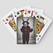 Scary Evil Clown Rood Kostuum Pokerkaarten (Achterkant)