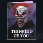 SCARY EVIL SLOT DENKING VAN U Wenskaart Kaart<br><div class="desc">SCHAARDAG VERLAAGD DENKEN OVER U - GROTE KAART</div>