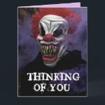 SCARY EVIL SLOT DENKING VAN U Wenskaart Kaart<br><div class="desc">SCHAARDAG VERLAAGD DENKEN OVER U - GROTE KAART</div>