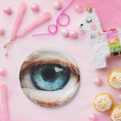 Scary Eyeball & Halloween Blue Eye/spooky zombie Papieren Bordje (Feest)