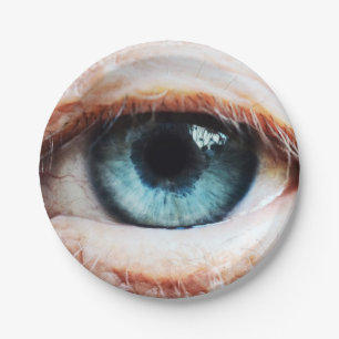 Scary Eyeball & Halloween Blue Eye/spooky zombie Papieren Bordje