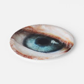 Scary Eyeball & Halloween Blue Eye/spooky zombie Papieren Bordje (Gekanteld)