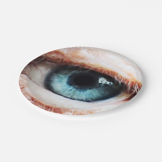 Scary Eyeball & Halloween Blue Eye/spooky zombie Papieren Bordje (Gekanteld)