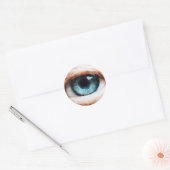 Scary Eyeball & Halloween Blue Eye/spooky zombie Ronde Sticker (Envelop)