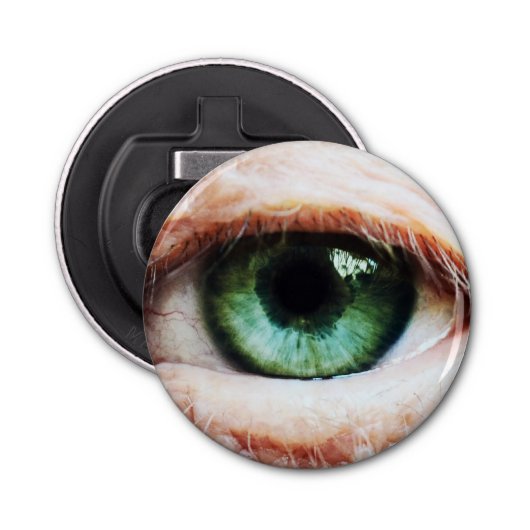 Scary Eyeball & Halloween Green Eye/spooky zombie Button Flesopener (Voorkant)