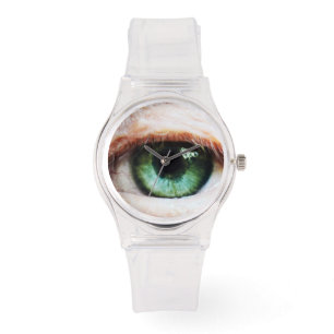 Scary Eyeball & Halloween Green Eye/spooky zombie Horloge