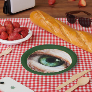 Scary Eyeball & Halloween Green Eye/spooky zombie Papieren Bordje