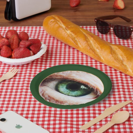 Scary Eyeball & Halloween Green Eye/spooky zombie Papieren Bordje (Picknick)