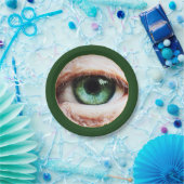 Scary Eyeball & Halloween Green Eye/spooky zombie Papieren Bordje (Feest)