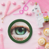 Scary Eyeball & Halloween Green Eye/spooky zombie Papieren Bordje (Feest)