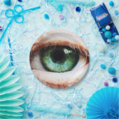 Scary Eyeball & Halloween Green Eye/spooky zombie Papieren Bordje (Feest)