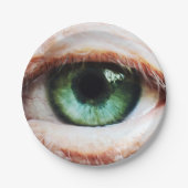 Scary Eyeball & Halloween Green Eye/spooky zombie Papieren Bordje (Voorkant)