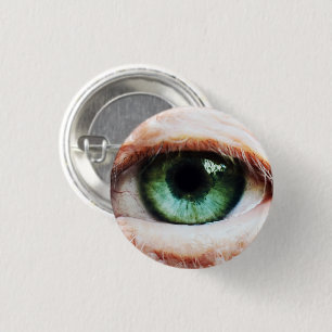 Scary Eyeball & Halloween Green Eye/spooky zombie Ronde Button 3,2 Cm