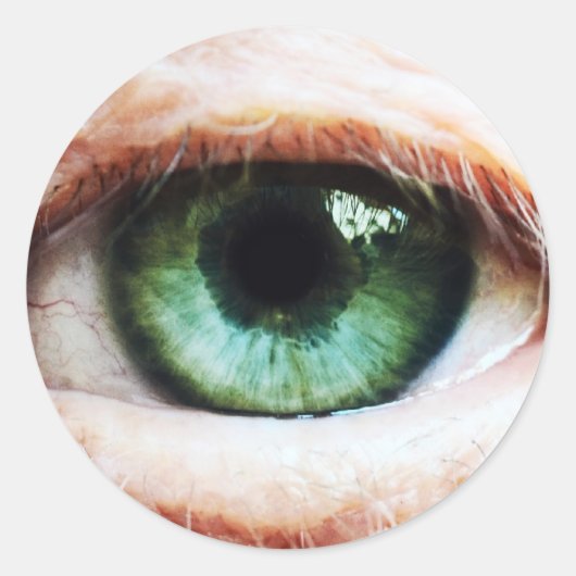 Scary Eyeball & Halloween Green Eye/spooky zombie Ronde Sticker (Voorkant)