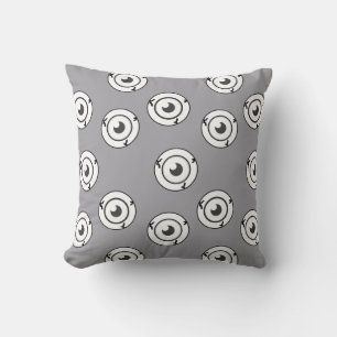 Scary Eyes Halloween Grey Kussen
