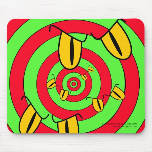 Scary Eyes Mousepad Muismat (Voorkant)
