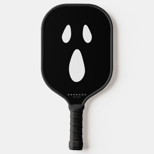 Scary Face Boo Ghost Funny Stylish Halloween Pickleball Paddle (Achterkant)