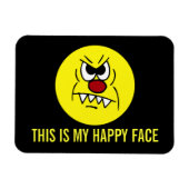 Scary Face Grumpey Magneet (Horizontaal)