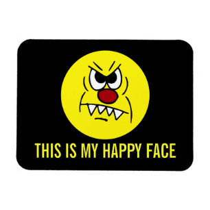 Scary Face Grumpey Magneet
